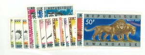 Rwanda #55-69 Mint (NH) Single (Complete Set)