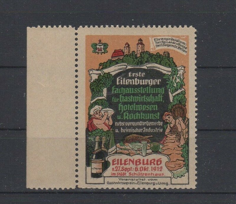 Germany- 1st Eilenburg Hospitality Exposition Stamp, 1912  - MNH OG