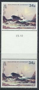 Alderney  SG A36  SC# 36 Ships Shipwrecks MNH Gutter Pair see scan