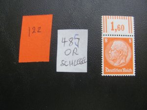 Germany 1933 MNH SIGNED SCHLEGEL SC 404  MI.485 OR XF 50 EUROS (122)