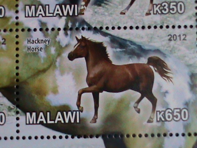 Malawi Stamp:2012-Beautiful Horses MNH Stamp sheet-