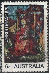 Australia 489 (used) Christmas: Madonna by William Beasley (1970)