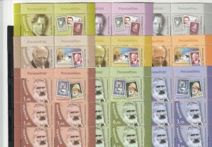 ROMANIA 2022 STAMPS PERSONALITIES BRINCUSI COANDA ENESCU MNH SHEETS POST