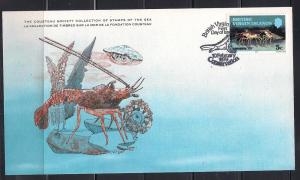 Virgin Is. FDC card Sc. 346 Cousteau Soc. Spiney Lobster L4