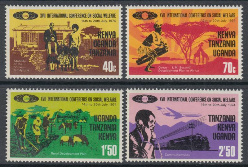 XG-I766 BRITISH KUT - Economy, 1974 Social Welfare Xvii Conference MNH Set