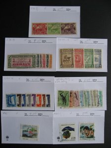 El Salvador U, MH stamps assembled in sales cards