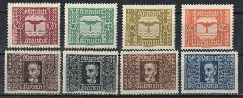 Austria Stamp C4-C11  - Hawk and Wilhelm Kress
