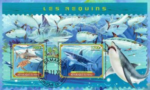 MALI 2022 - Sharks / set (sheet+block)