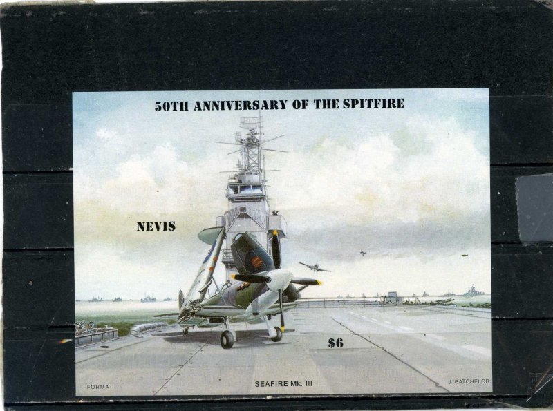 NEVIS 1995 SHIPS SEAFIRE S/S IMPERF.  MNH