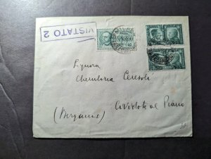 1941 Censored Express Italy Cover Milan to Avvolote Piano