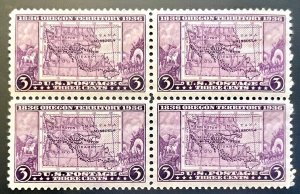 Scott#: 783 - Oregon Territory 3¢ 1936 Block of Four MOG - Lot 8