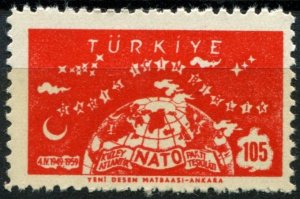 Turkey Sc#1436 MNH, 105k red, NATO, 10th Anniversary (1959)