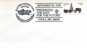 US SPECIAL EVENT CANCELLATION COVER OLD-TIME HARVEST DAYS CHULA MISSOURI 1993