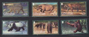 Gibraltar # 1284-1298, Endangered Animals, NH, 1/2 Cat.