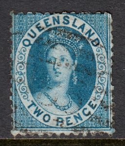 Queensland - Scott #46 - Used - Sh. perfs, paper adh. & pencil/rev. - SCV $2.50