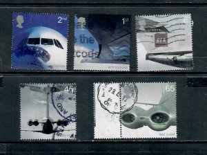 G.B 2002  COMMEMORATIVES  SET  PASSENGER JET  USED  h 181220