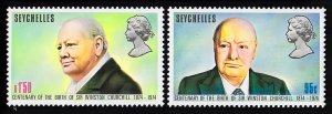 Seychelles 1974 Sc#321/322 SIR WINSTON CHURCHILL Set (2) MNH