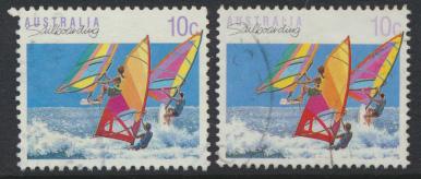 Australia SG 1174 &1174a SC# 1115 & 1115A Sailboarding  pair Used / FU  see d...