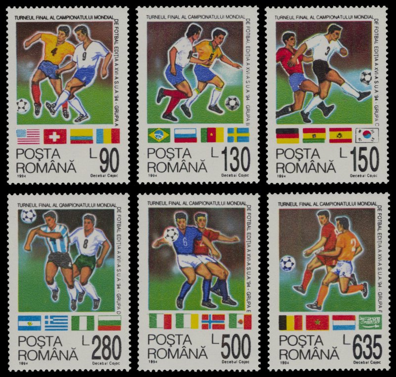 Romania 1994 Scott #3923-3928 Mint Never Hinged