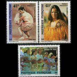 FR.POLYNESIA 1989 - Scott# 512-4 Folklore Set of 3 NH