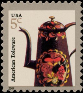 3756A 5c Toleware Coffeepot Single