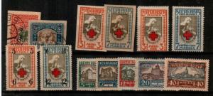 Estonia Scott B1-2 Used ,B5-8,B13-19 Mint hinged (Catalog Value $30.45)