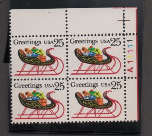 Scott # 2428  unused NH Plate Block of 4