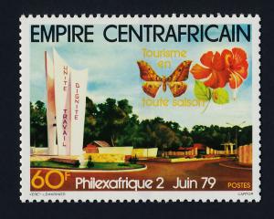 Central Africa 384 MNH Butterfly, Memorial, Hibiscus Flowers