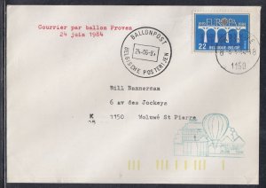 Belgium - Jun 24, 1984 Ballonpost Cover