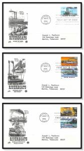 US #3091-3095 Riverboats Set FDC