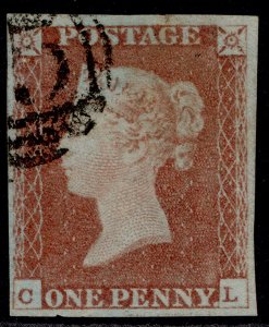 GB QV SG8, 1d red-brown, VERY FINE USED. Cat £35.  CL 