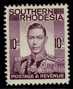 SOUTHERN RHODESIA GVI SG47, 10d purple, M MINT. 