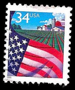 # 3469 USED FLAG OVER FARM