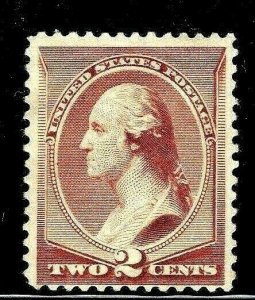 [MA]   US #210 MINT-OG 1883 2c Red Brown...Always Free Shipping!