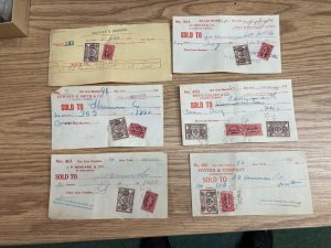 KAPPYSTAMPS  1933 STOCK TRANSFER RECEIPTS LOT OF 6  A262