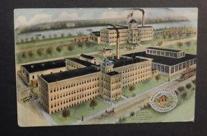 1911 USA Postcard Cover Romeo MI to Hoeghton County MI Watson Plummer Factory