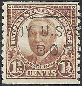 # 686 Used Brown Warren G. Harding