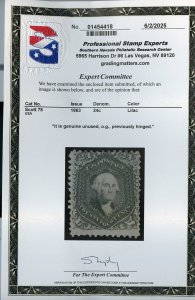 UNITED STATES 1863 24c WASHINGTON LILAC SCOTT #78  F/VF MINT HINGED OG PSE CERT