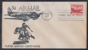 United States Scott C33 FDC - 1947 Airmail Issue