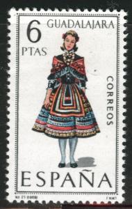 SPAIN Scott 1412 MNH** Guadalajara regional costume 1968