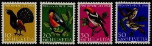 Switzerland B378-81 MNH Birds