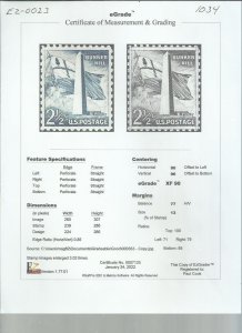 # 1034 MINT NEVER HINGED ( MNH ) BUNKER HILL MONUMENT     XF+