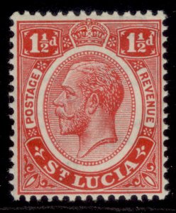 ST. LUCIA GVI SG94, 1½d dull carmine, LH MINT.