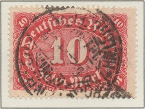 Germany Deutsches Reich Weimar Republic 10 Mark stamp Mesh Wtmk SG194 1921