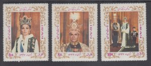 Iran Sc 1488-1490 MNH. 1968 Coronation, complete set, VF