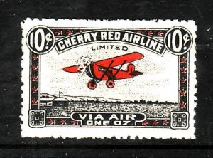 Canada-Sc#Cl46-Unused 10c red & black-Air Mail Semi-Official-og-hinged-Cherry Re