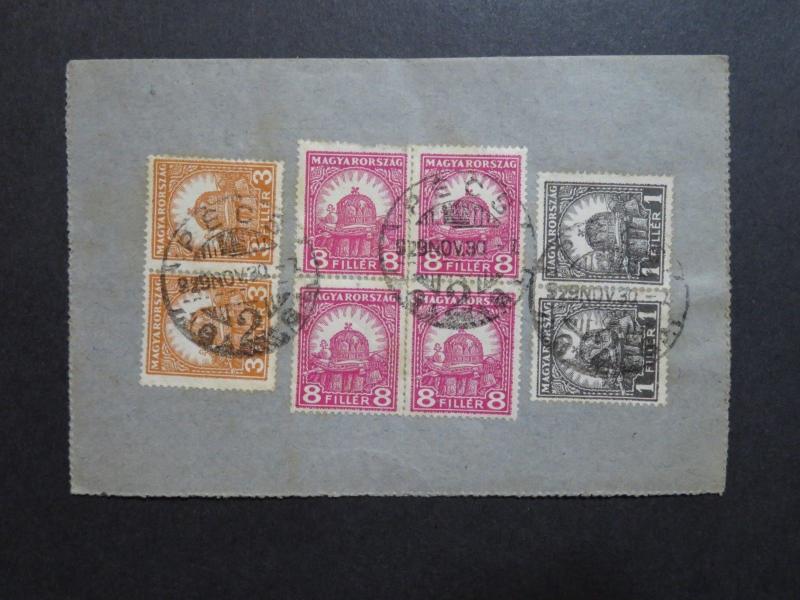 Hungary 1929 Cover to USA / Block & 2 Pairs - Z8707