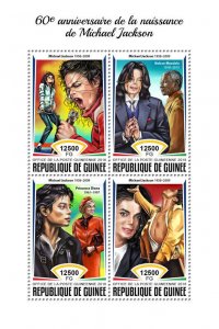 Michael Jackson Stamps Guinea 2018 MNH Famous People Nelson Mandela Music 4v M/S