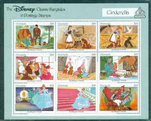 Grenada 1987 Disney, Classic Fairy Tales, Cinderella MS MUH