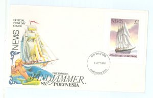 Nevis 117 1980 $3 Windjammer Polynesia on an unaddressed cacheted FDC.